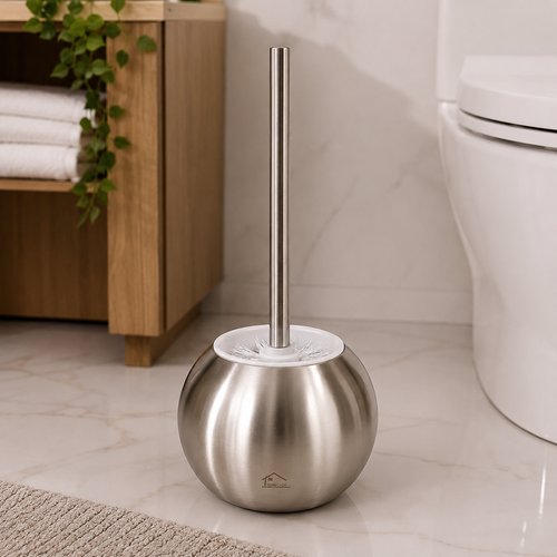 Escova Sanitária de Banheiro com Suporte - Inox