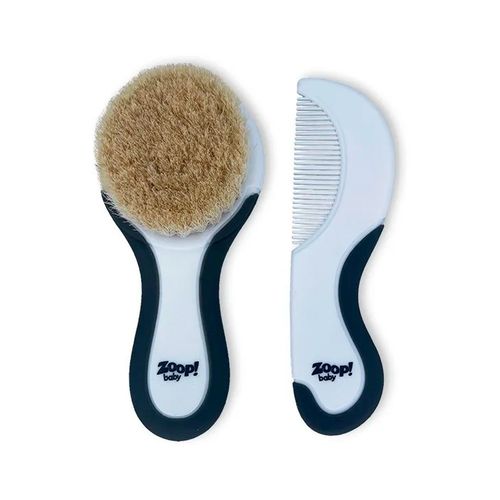 Kit Cuidados E Higiene Bebê Escova E Pente Cerdas Naturais