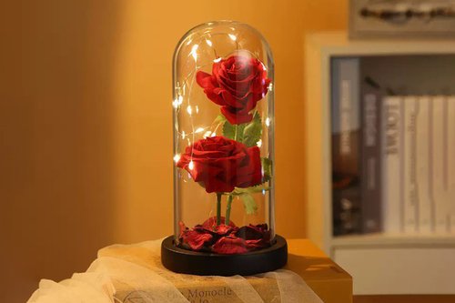Luminária Rosa Decorativa em Cúpula