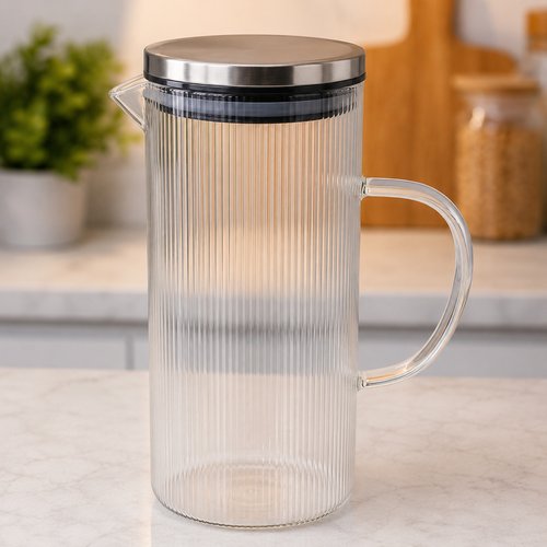 Jarra de Vidro Marine com Tampa de Inox 1,4 Litros