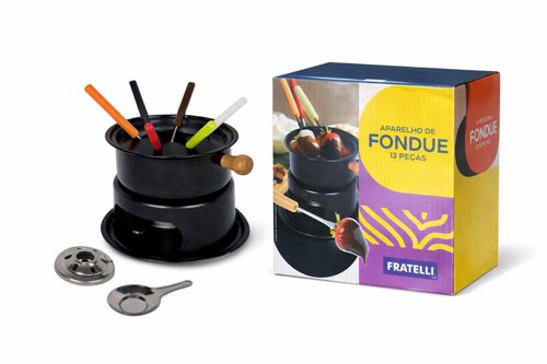 Conjunto panela Fondue com Garfos 13 Peças