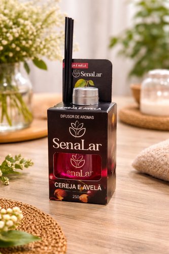 Difusor de aromas cereja e avela 250ml - Rosa