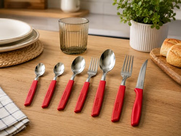 Conjunto Talheres 42 Peças New Caprese - Vermelha