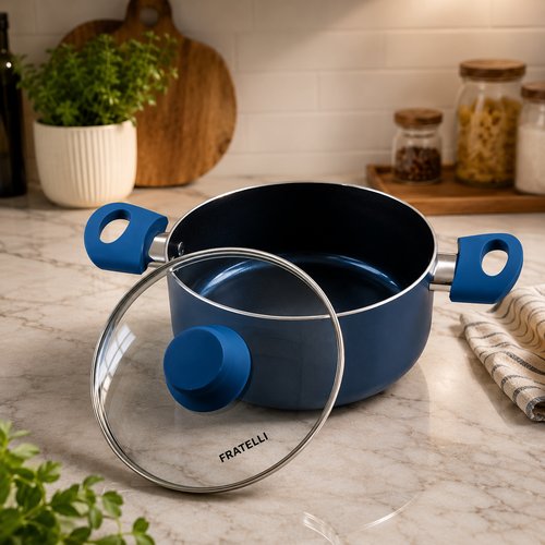 Caçarola Antiaderente Cerâmica de 20cm - Azul