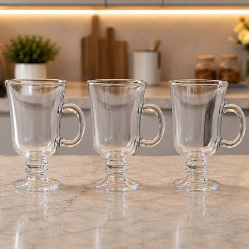 Conjunto 3 Canecas Vidro 250ml