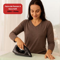 Ferro de Passar A Seco Soft 220V - Preta