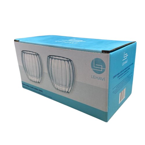 Conjunto com 2 Copos Café Borossilicato Linea 90ml