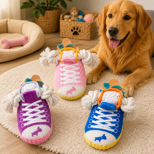 Brinquedo Pelúcia Tênis e Corda para Pet - Sortido