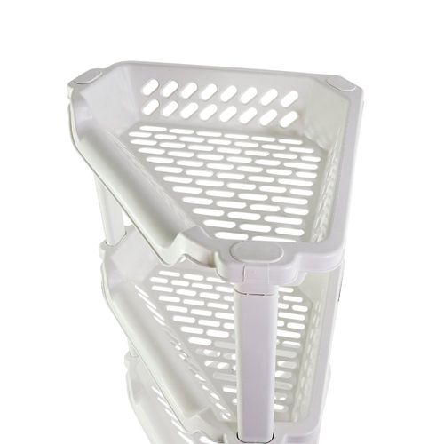 Porta Shampoo Porta Treco Pratileira Triangular de 3 Andares Branco