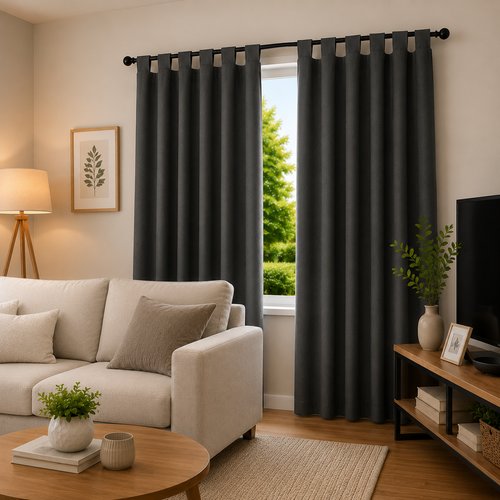 Cortina Black- Out com Alças 140x140 - Cinza