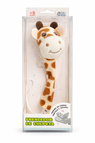 Prendedor Chupeta Bebê Pelúcia Animal Unik Baby Clip Seguro +3 Meses Sortido