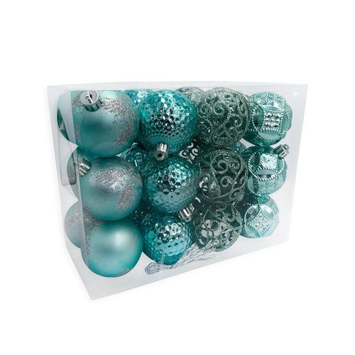 Kit 24 Bolas de Natal 6cm – Decoração Natalina Azul
