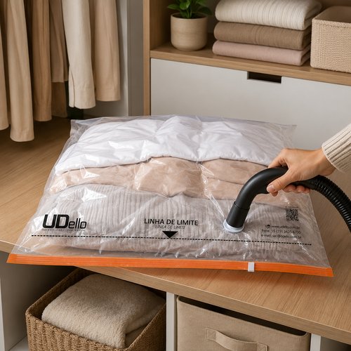 Saco Vácuo Bag GG 80x100cm com Válvula para Armazenamento