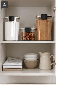 Kit 4 Potes Hermético de Plástico