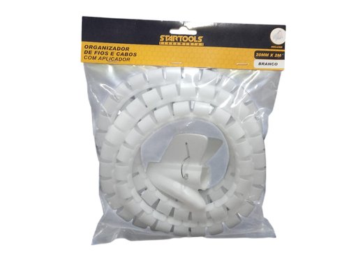 Organizador de Fios e Cabos com Aplicador 20mmx2m - Branca