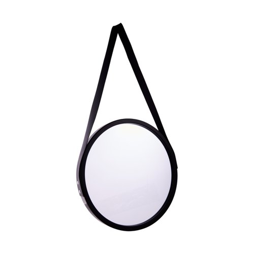 Espelho Decorativo Pequeno Redondo 33cm Preto