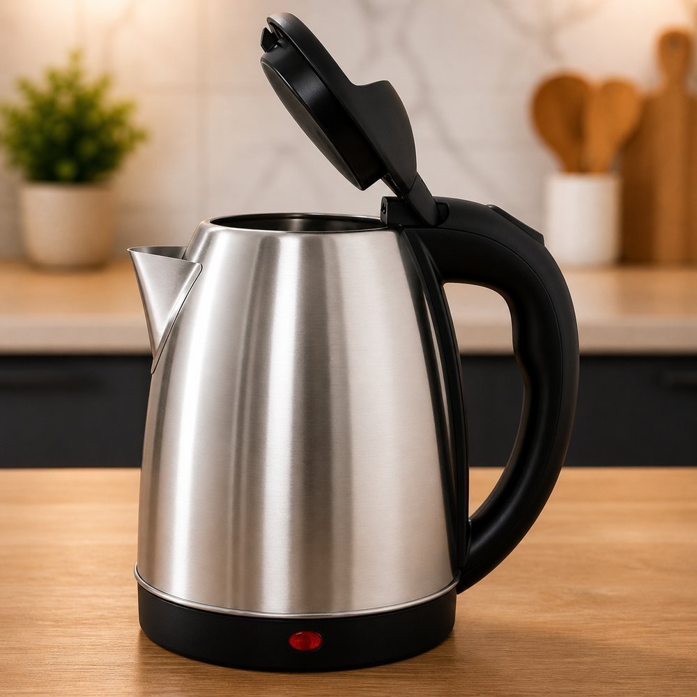 Chaleira Elétrica Century Atacama 1,8L Inox Base Giratória 360 Fervura Rápida Desliga Sozinha Chá Café Cozinha