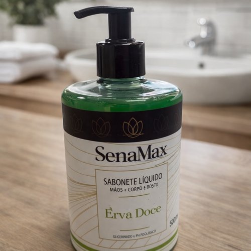 Sabonete Liquido para mãos, corpo e rosto erva doce 500ml -  Verde