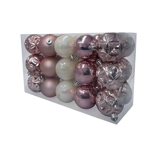 Kit 30 Bolas de Natal 6cm – Decoração Natalina Rose