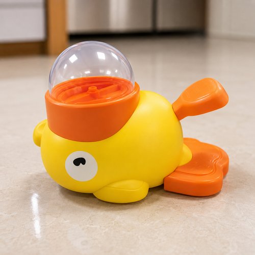 Petisqueira Alimentador de Pets Interativa Pato - Amarela