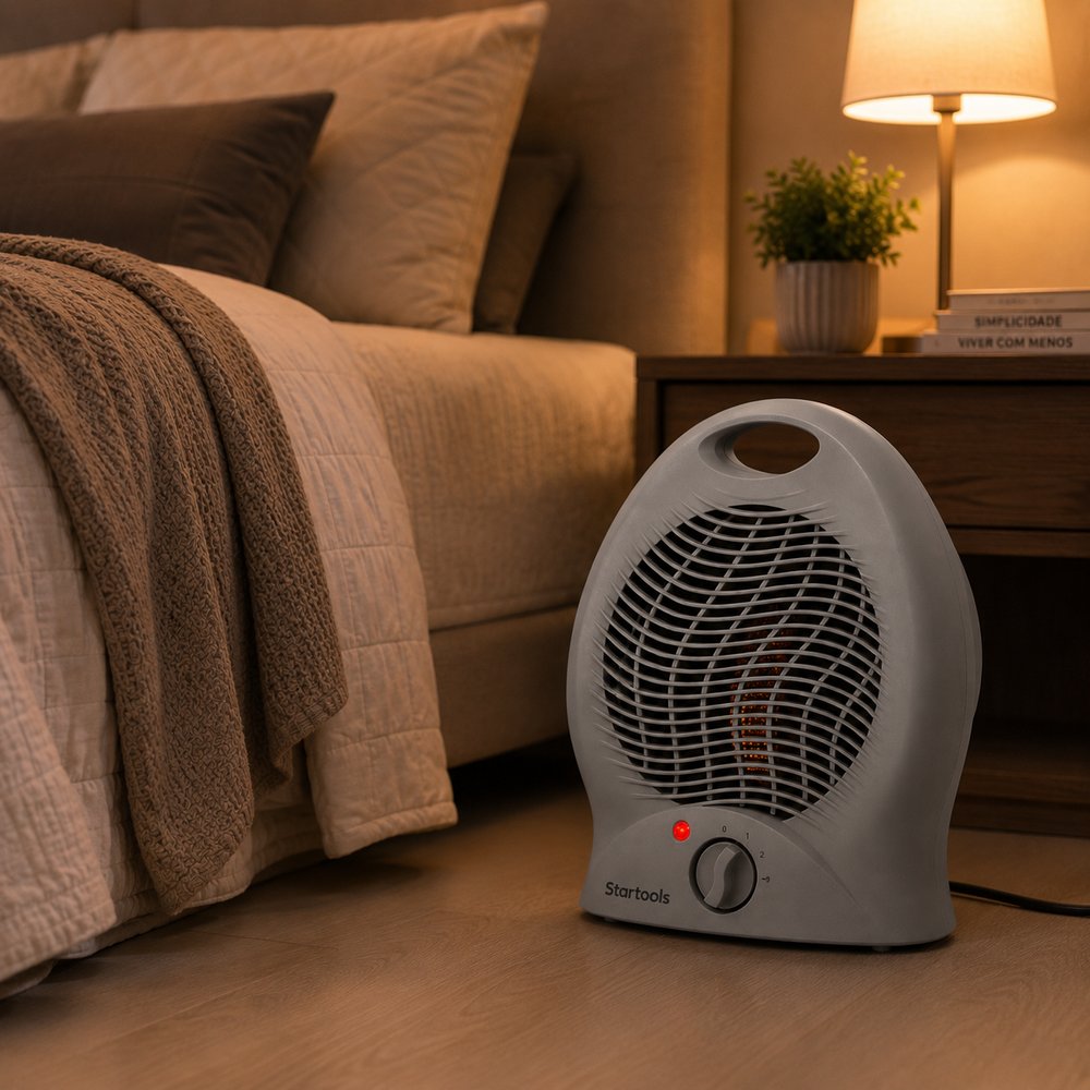 Aquecedor de Ar Elétrico 2000W 220V - Cinza