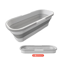 Balde Dobrável Retrátil Retangular Com Rodinhas - 55X25CM