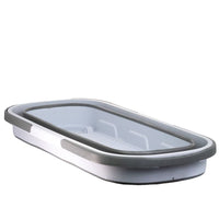 Balde Dobrável Retrátil Retangular Com Rodinhas - 55X25CM