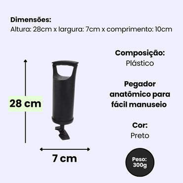 Bomba de Ar Manual Para Infláveis