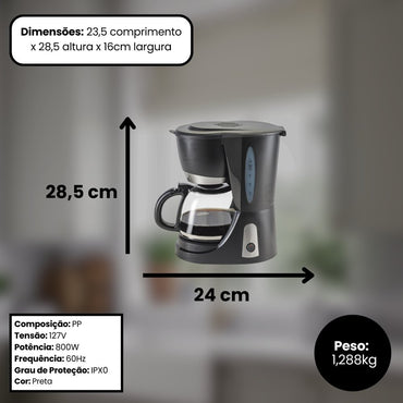 Cafeteira Elétrica 30 Xícaras 127V - Preta