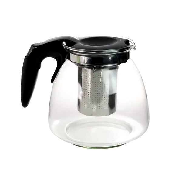 Chaleira Bule De Vidro Com Infusor Chá Café Inox 950ml