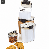 Kit 4 Potes Hermético de Plástico