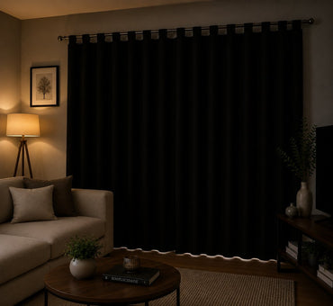 Cortina black-out com alças 280x280 - Preta