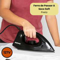 Ferro de Passar a Seco Soft 127V - Preta