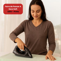 Ferro de Passar A Seco Soft 220V - Preta