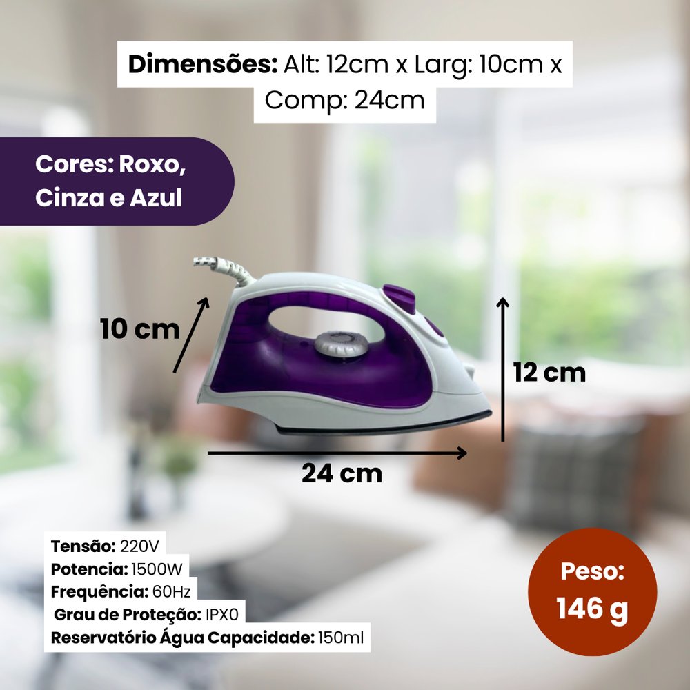 Ferro de Passar A Vapor Premium 220V - Sortida