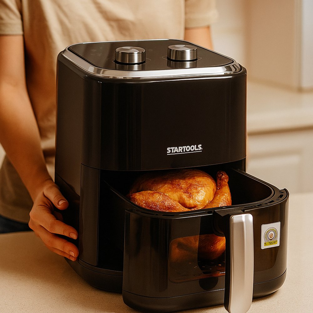 Fritadeira Elétrica Air Fryer Sem Oléo Preto 220V - 5 Litros