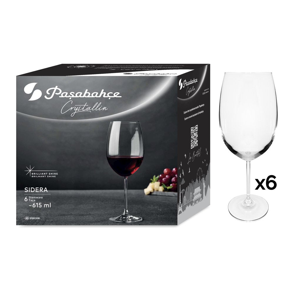 Jogo 6 Taças de Cristal 615ml