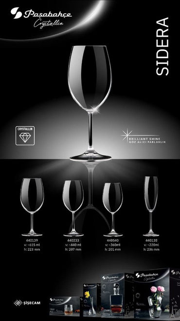 Jogo 6 Taças de Cristal 615ml