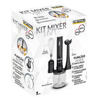 Kit Mixer, Processador e Batedor De Alimentos 3 Em 1 127V - Sortida