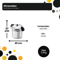 Panela de Pressão 20 litros Profissional com Fechamento Externo