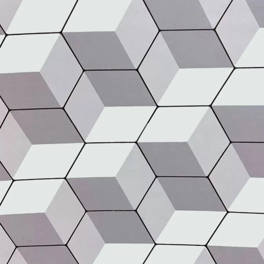 Papel de Parede Adesivo PVC Estampa Tela Geométrica - 5 Metros