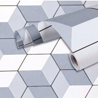 Papel de Parede Adesivo PVC Estampa Tela Geométrica - 5 Metros