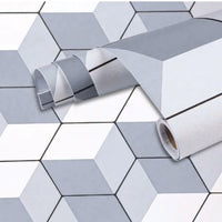 Papel de Parede Adesivo PVC Estampa Tela Geométrica - 5 Metros