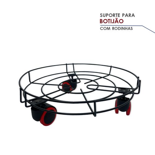 Suporte para Botijão De Gás com Rodinhas e Vasos para Flores