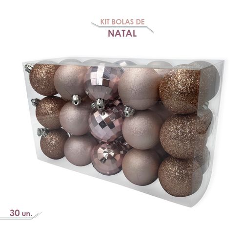 Kit 30 Bolas de Natal 5cm – Decoração Natalina Rose