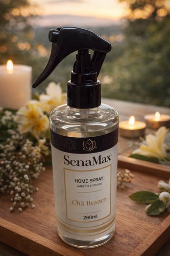 Spray Para ambientes e tecidos Chá branco 260ml - Transparente