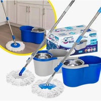 Mop Giratório com Balde Duplo Para uma Limpeza Prátida e Rápida 360