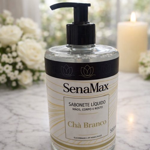 Sabonete liquido Chá branco 500ml - Transparente