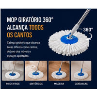 Mop Giratório com Balde Duplo Para uma Limpeza Prátida e Rápida 360