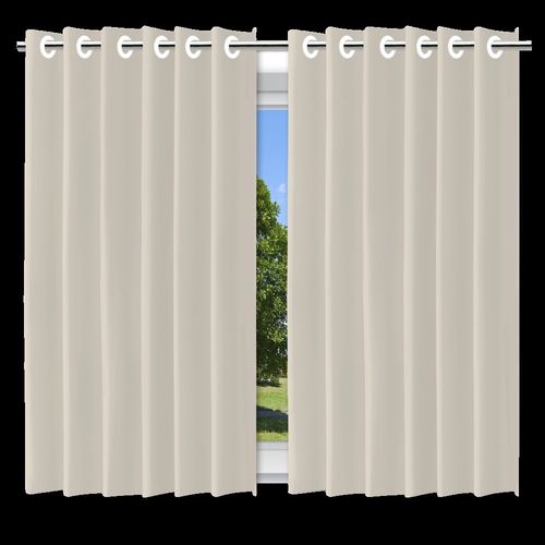 Cortina Blackout Bege c/ ilhos - 280x140cm